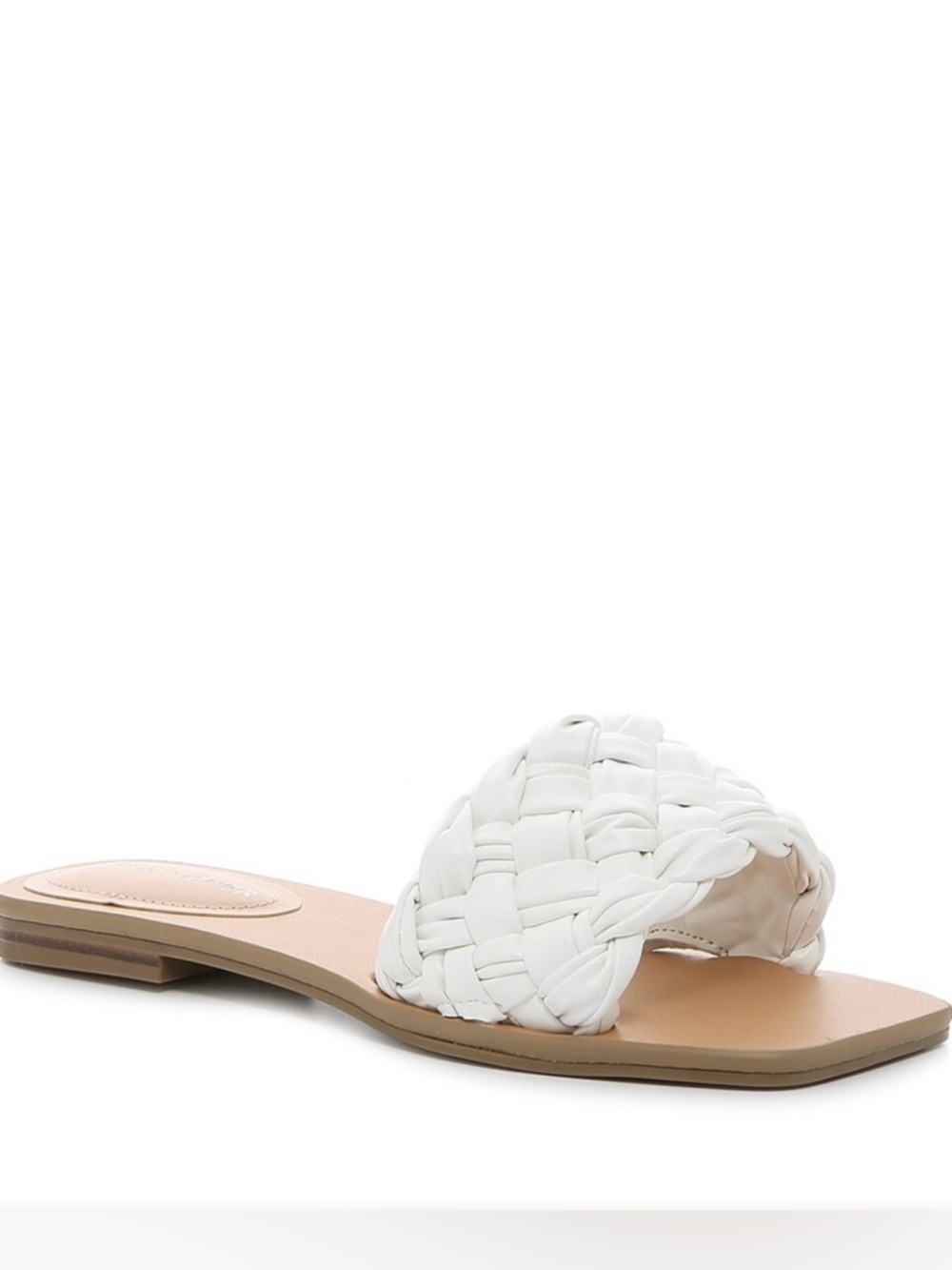 Marc Fisher LTD Reanna Woven Slide Sandals White